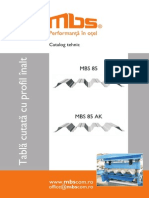 Tabla Cutata Cu Profil Inalt MBS 85 - Tabel Incarcari