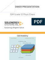 Solar Power Presentation: ISM Grade 12 Phys/Chem