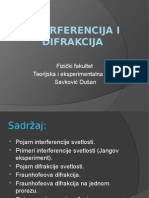 Interferencija I Difrakcija