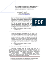 Analisis Faktor-Faktor Penyebab Kemiskinan Di Provinsi Jawa Timur Dengan Metode Eksploratori Komponen Utama