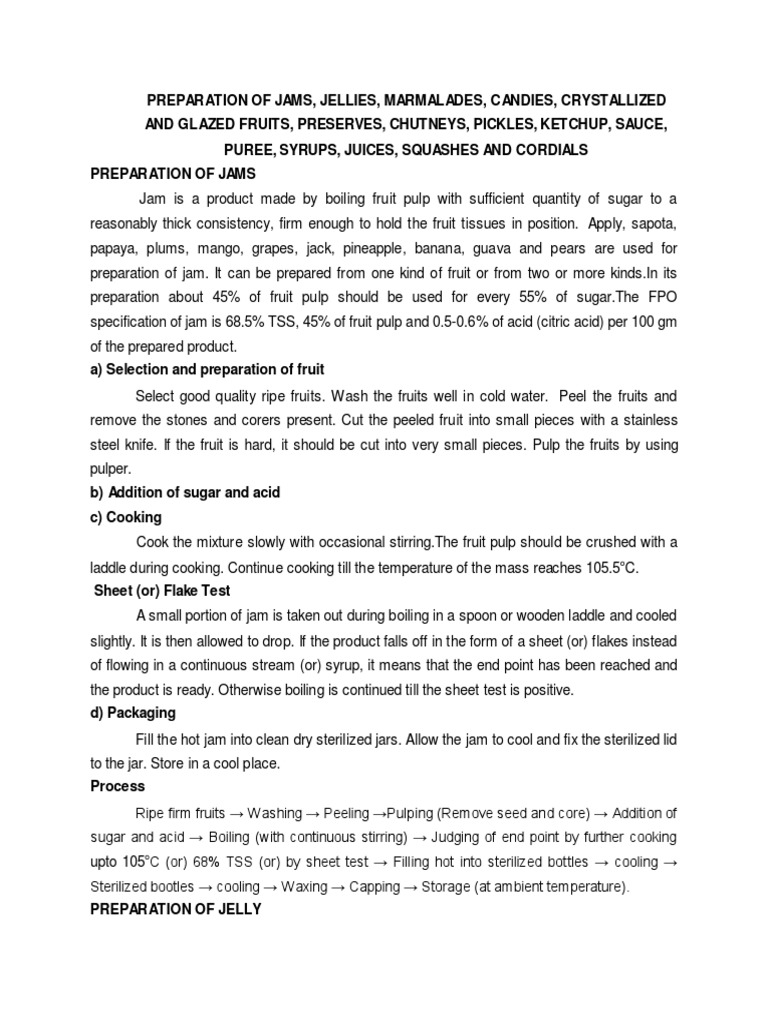 Jam, Jelly, Squash, Marmalade PDF Fruit Preserves Pickling