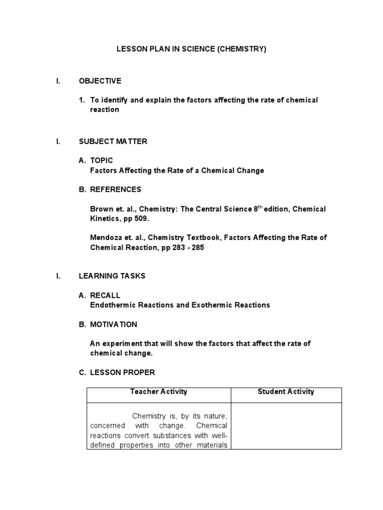 Four Factors Affecting Reaction Rate | PDF | Chemical Kinetics ...