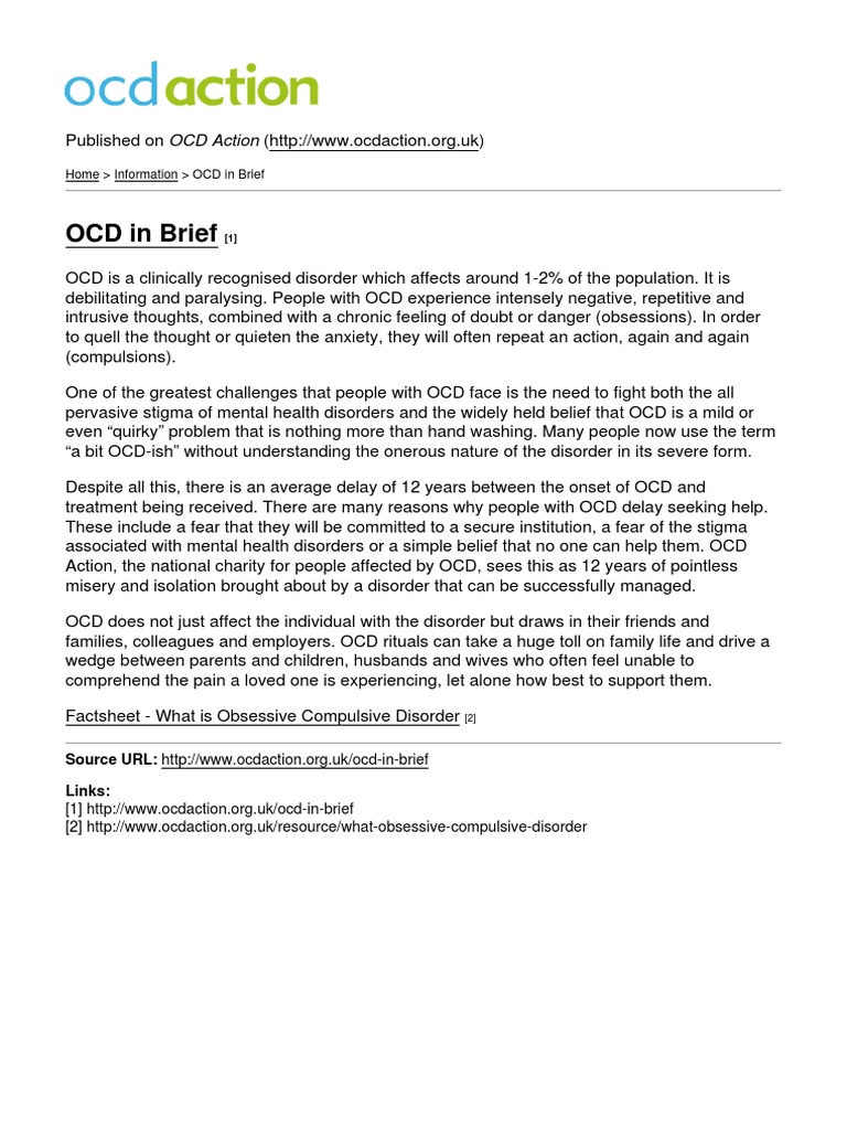 Home Information OCD in Brief | PDF