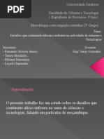 Slide Ciencias e Tecnologias Em Mocambique