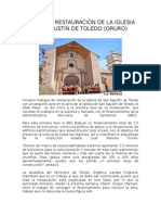 Restauración de La Iglesia San Agustín de Toledo