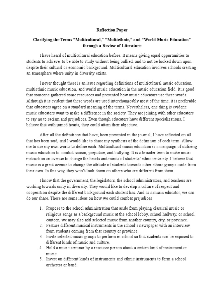 Defining Multicultural Music Education | PDF