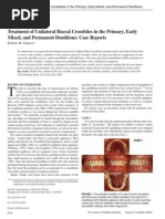 Treatment of Unilateral Buccal Crossbites in the Primary, Early Mixed, and Permanent Dentitions