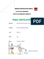 Informe Destilacion