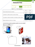 Evaluacion Cambios Fisicos en La Materia