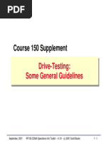 Course 150 Supplement: Drive-Testing: Some General Guidelines