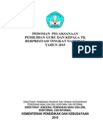 Pedoman Pemilihan Guru Dan Kepala TK Berprestasi 2015