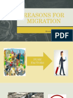 Reasons for Migration