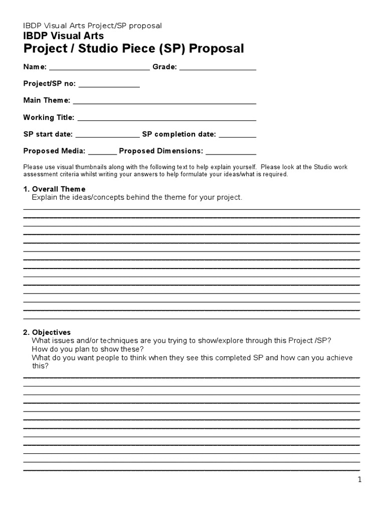 Proposal For Ib Art | PDF | Career & Growth | Computers