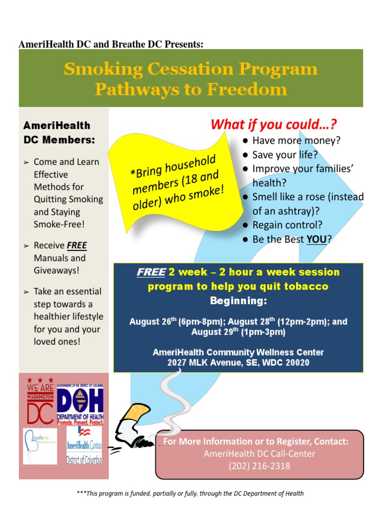 Smoking Cessation Program Pathways To Freedom: What If You Could ...