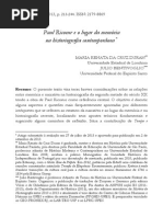 Paul Ricouer e o Lugar Da Memória