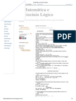A Matemática e Raciocínio Lógico PDF