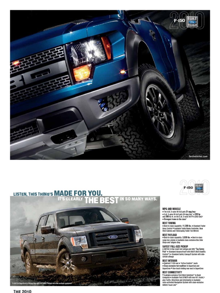 2010 FORD F 150 XLT OWNER S MANUAL intelligence overview