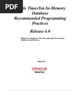 Oracle Timesten In-Memory Database Recommended Programming Practices Release 6.0