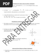 Posições Relativas de Duas Retas No Plano Cartesiano
