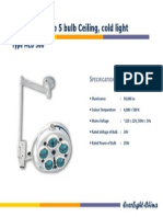 Operating Lamp 5 Bulb Ceiling, Cold Light: Type MLD 500