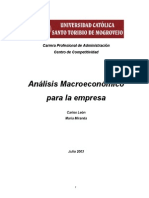 Analisis Macroeconomico de La Empresa - León y Miranda