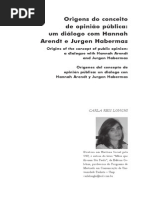 Conceito de Opinião Publica Em Hannah Arendt e Habermas