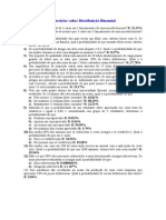 Exercícios Sobre Distribuição Binomial