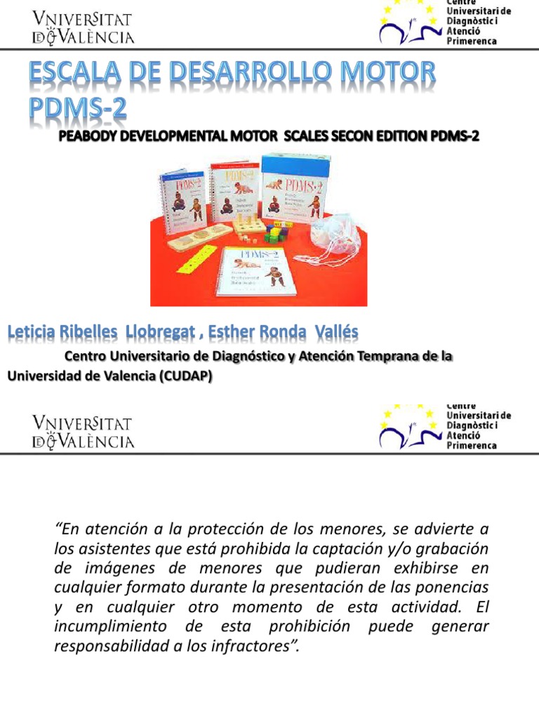 Escala de Desarrollo Motor PDMS-2 | PDF | Sicología | Salud y bienestar