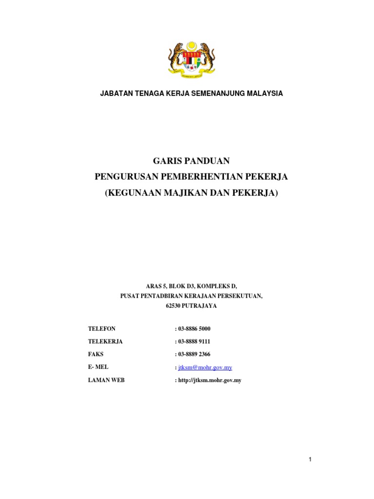 Jabatan Tenaga Kerja Semenanjung Malaysia Pdf