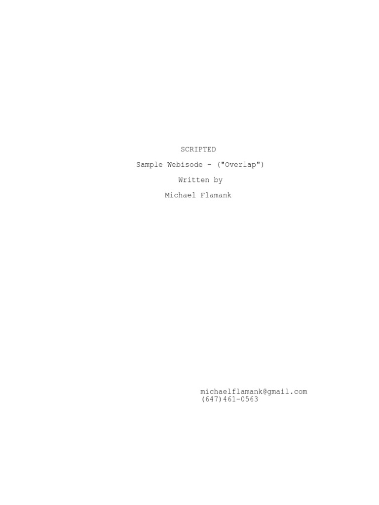 Scripted Webisode - Overlap | PDF