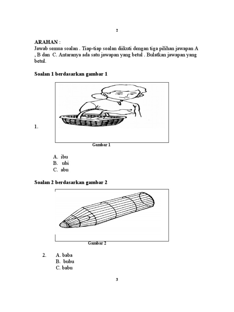 Soalan Bm Bahasa Melayu Pemahaman Tahun 1 Pdf