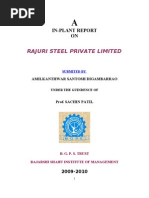 Download project Report Rajuri Steel Jalna by santosh SN27598942 doc pdf