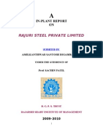 Project Report Rajuri Steel Jalna