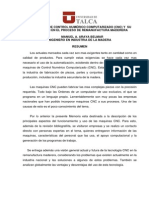 MAQUINARIA DE CONTROL NUMÉRICO COMPUTARIZADO (CNC) Y SU APLICACIÓN EN EL PROCESO DE REMANUFACTURA MADERERA