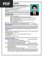 CV for Mechanical Engineer