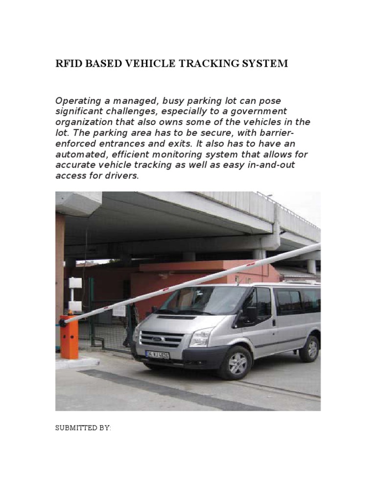 Rfid Based Vehicle Tracking System PDF Radio Frequency