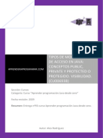 CU00693B Tipos Modificador Acceso Java Public Private Protected Visibilidad