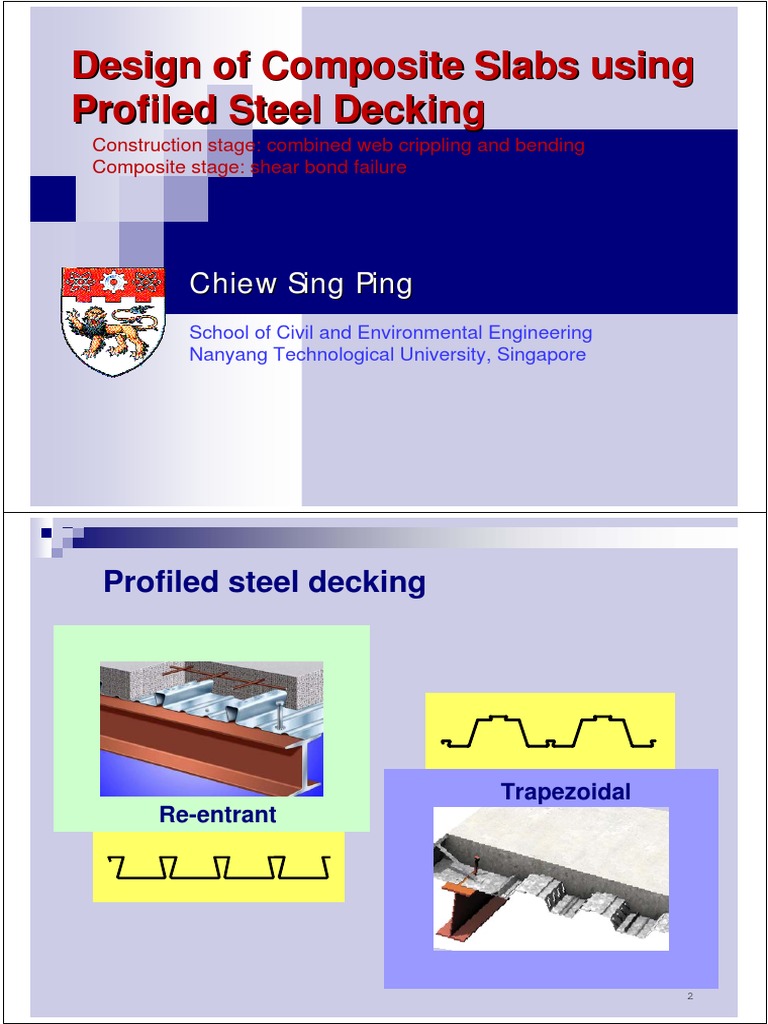 Composite Slabs with Profiled Steel Decking | PDF
