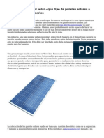 Colocaci?n de Panel solar - qu? tipo de paneles solares a utilizar y donde ponerlos