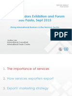 Women Vendors Exhibition and Forum Sao Paulo, Sept 2015: Doing International Business in The Services Sector