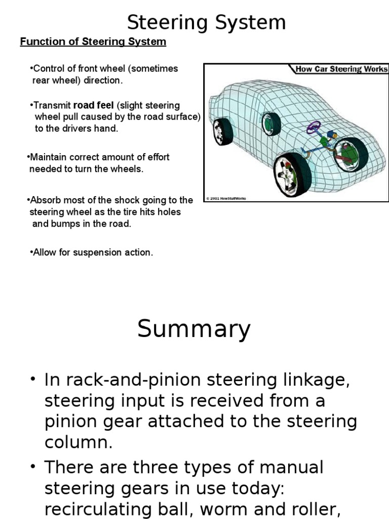 Design and Fabrication of Mechanical Power Steering | Steering | Gear ...
