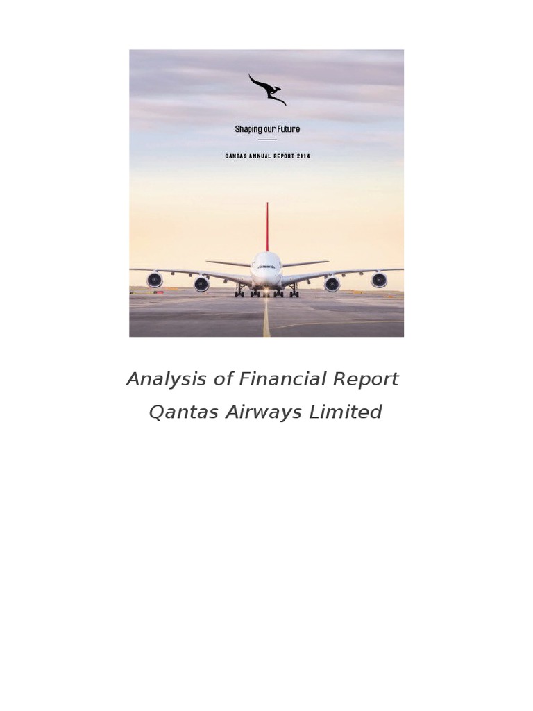 Analysis of Qantas Airways Financial Report Investing Airlines