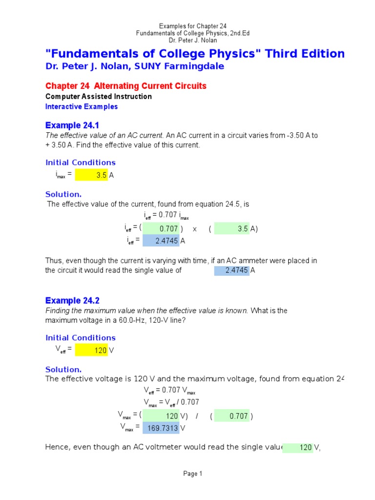 AC Current | Electrical Impedance | Series And Parallel Circuits
