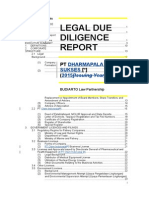 Legal Due Diligence Report for PT Olam Indonesia