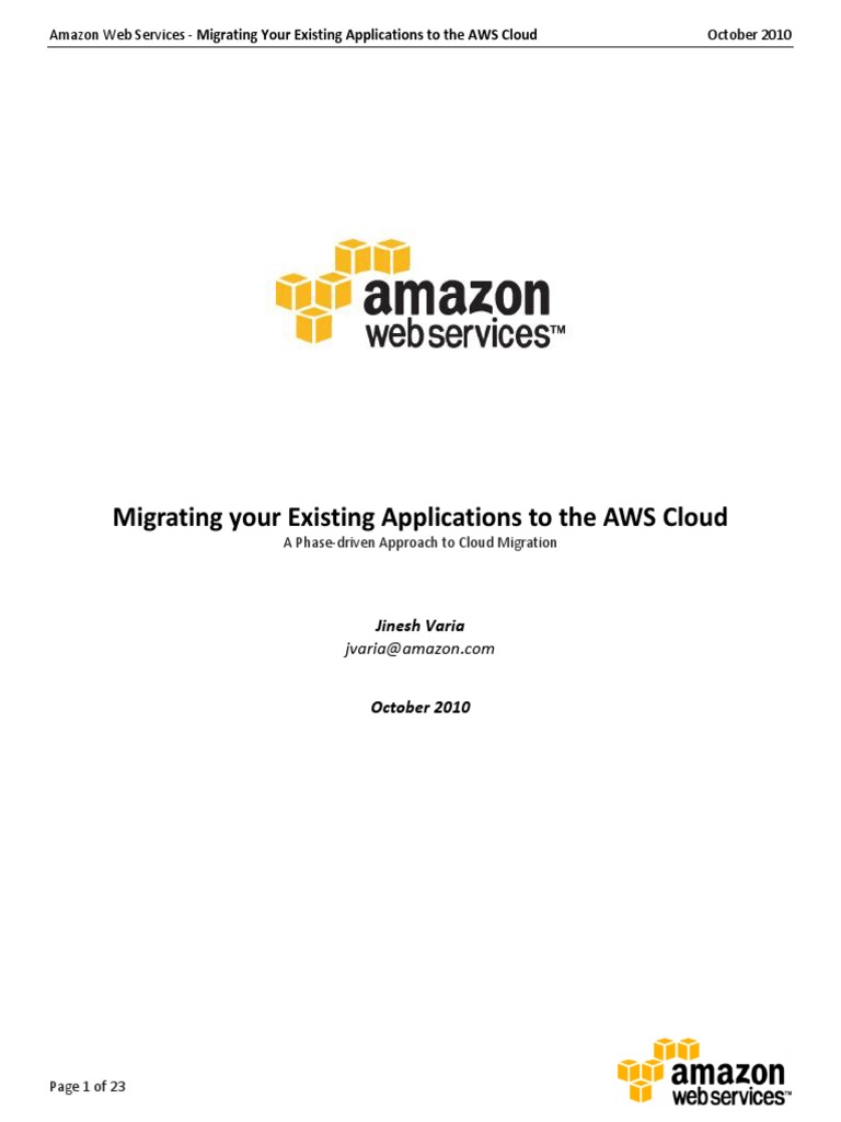 AWS Cloud Migration Strategy Guide | PDF
