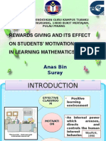 Rewards Giving and Its Effect On Students' Motivation in Learning Mathematics