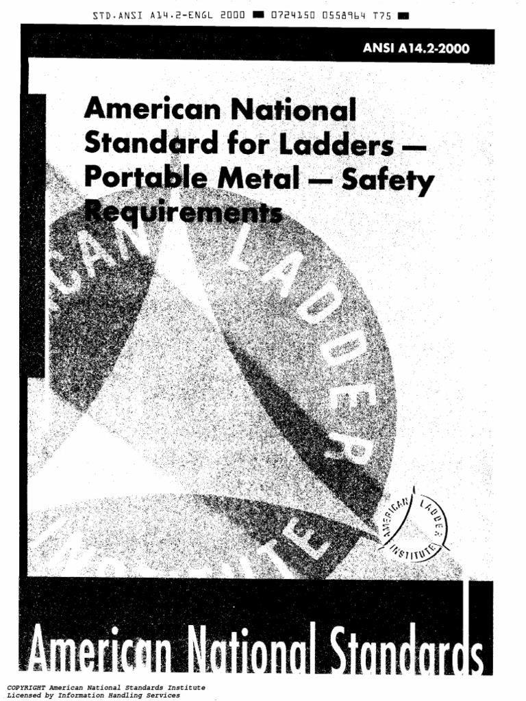 Ansi A14.2 PDF Ladder Safety