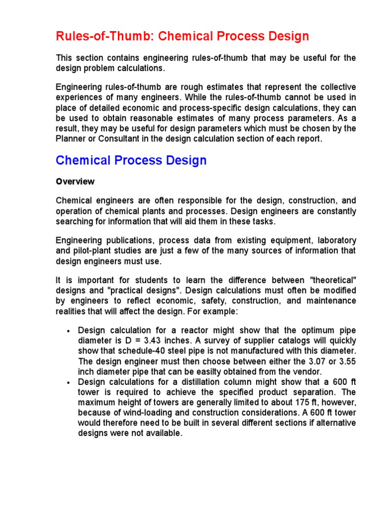 Rules of Thumb Boundary Layer Pump