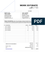 Work Estimate Template Calculates