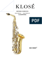 Klose Metodo Completo para Saxo